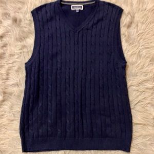 Club Room Navy Knit Sweater Vest